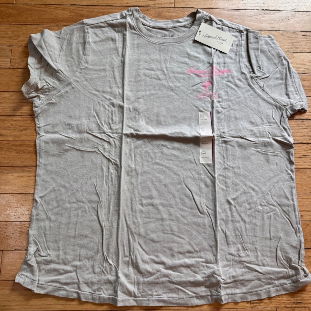 Universal Thread Summer‎ Classique French Riviera Graphic T-Shirt Beige XXL NWT